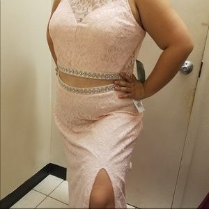 Two piece prom dress